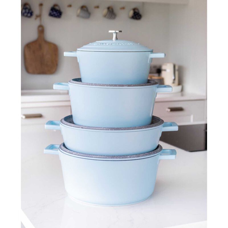 MasterCraft Cast Aluminium Casserole Dish Gift Boxed 24cm - Sky Blue image number 3